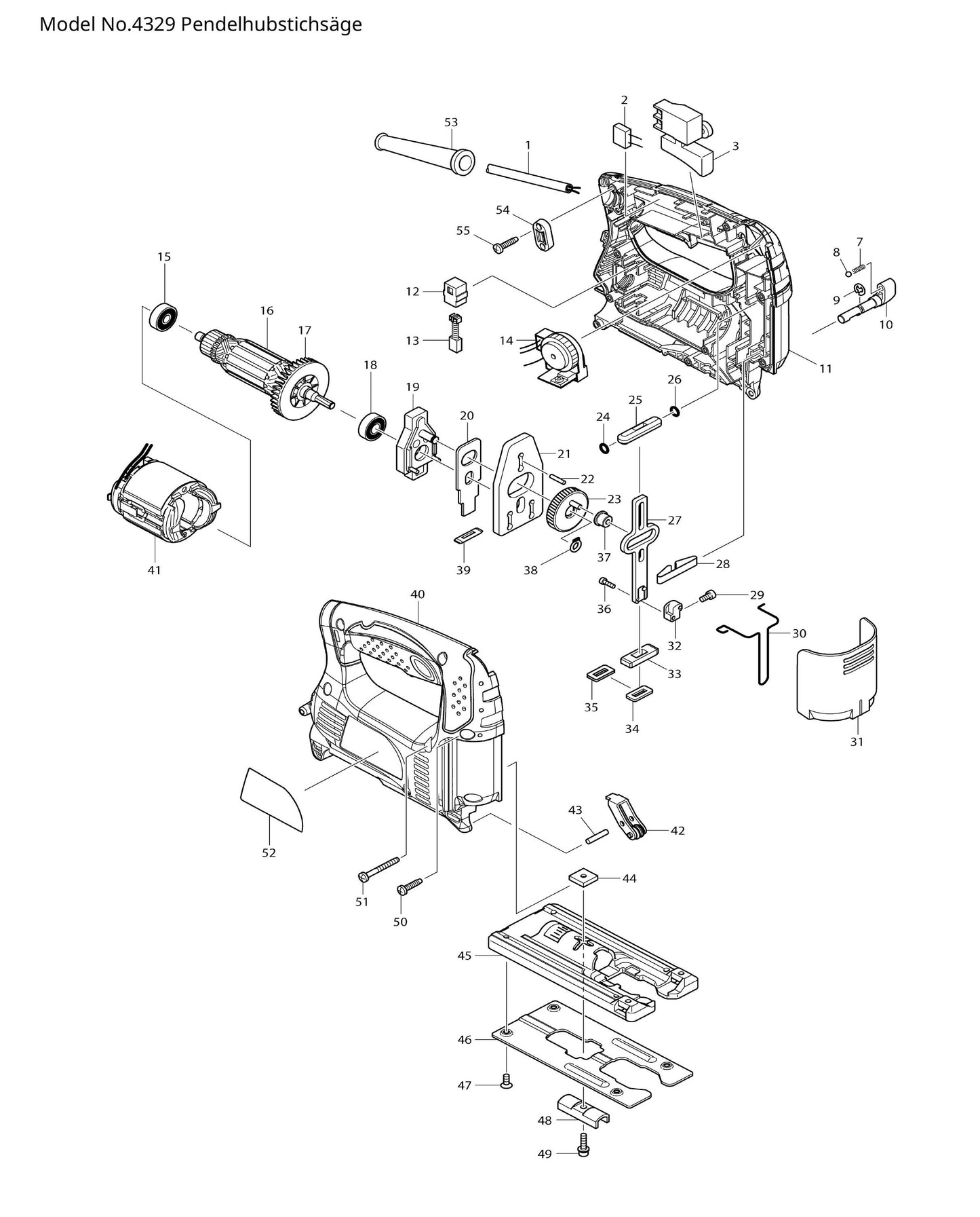 Makita 4329 Ersatzteile