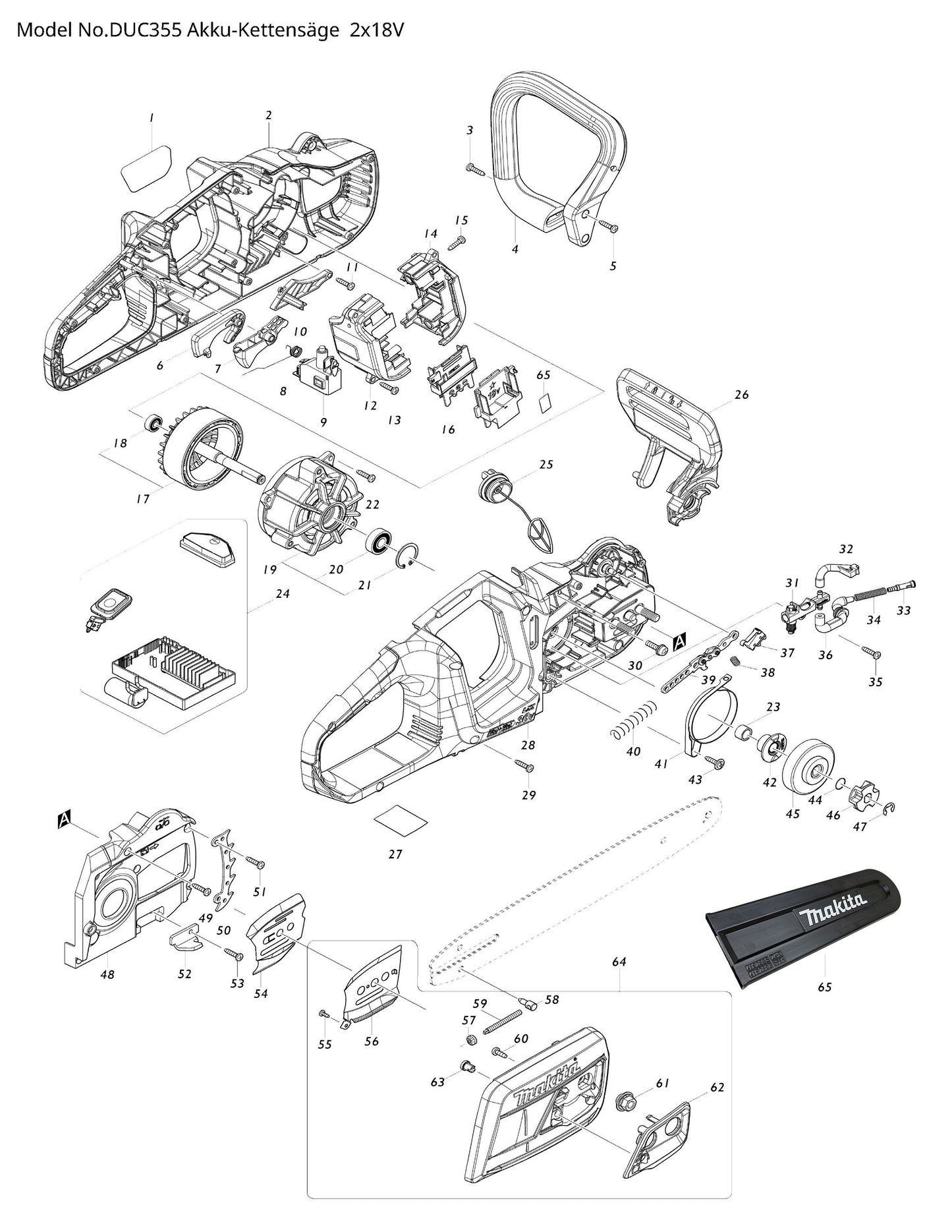 Makita DUC355 Ersatzteile