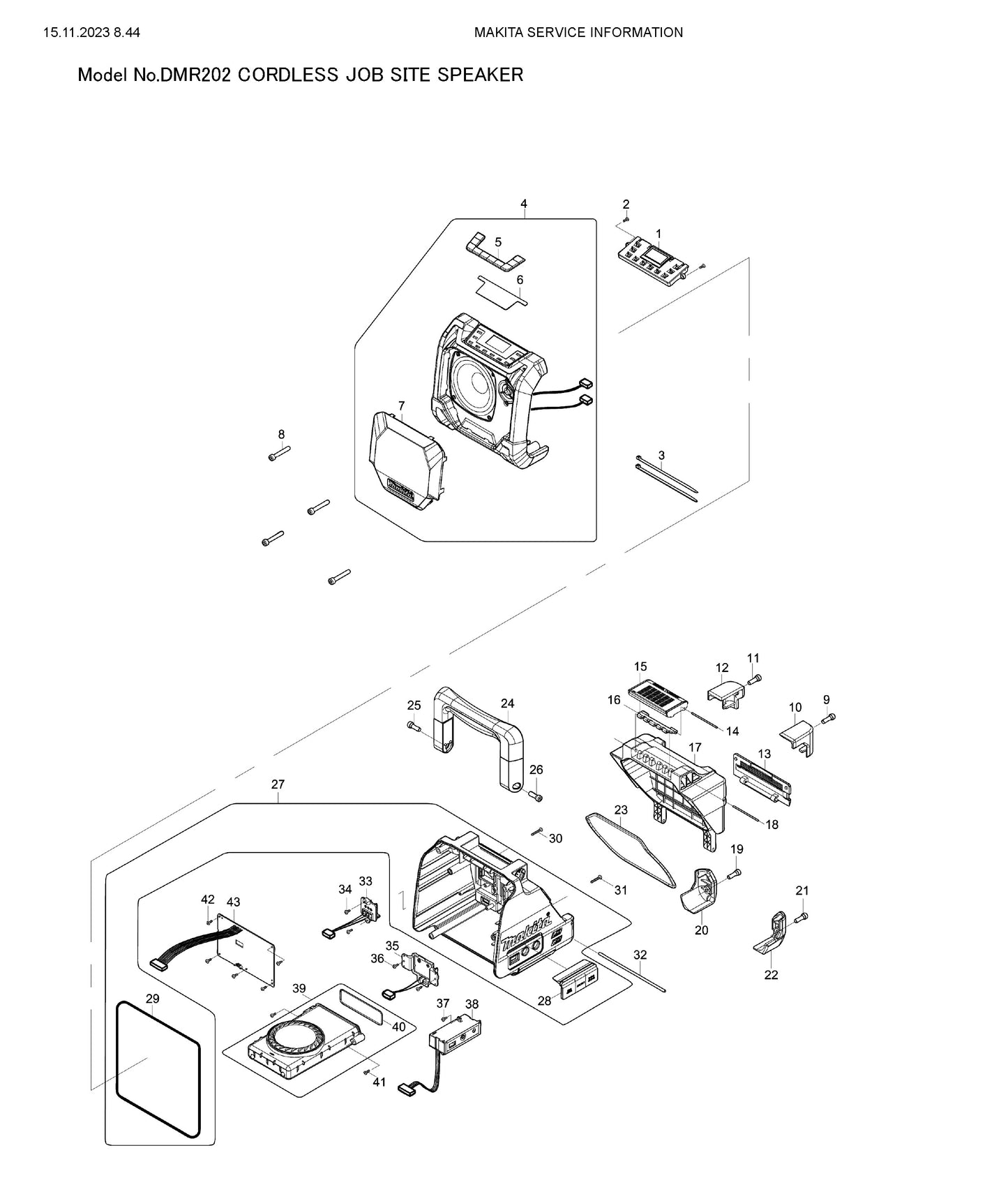 Makita DMR202 Ersatzteile