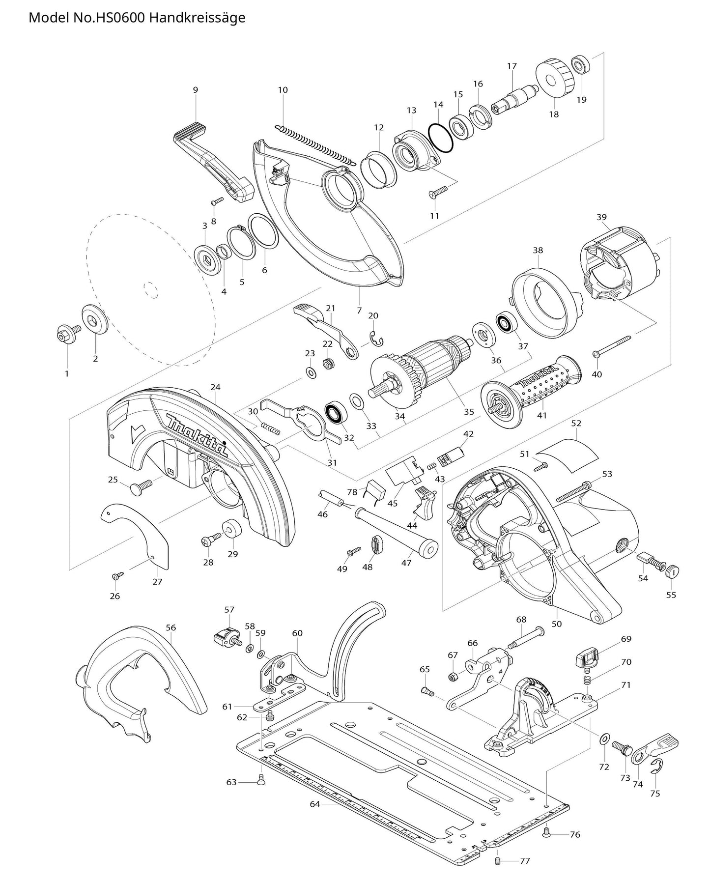 Makita HS0600 Ersatzteile
