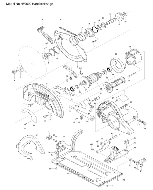 Makita HS0600 Ersatzteile