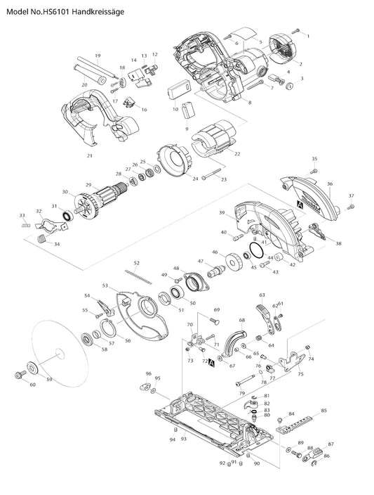 Makita HS6101 Ersatzteile