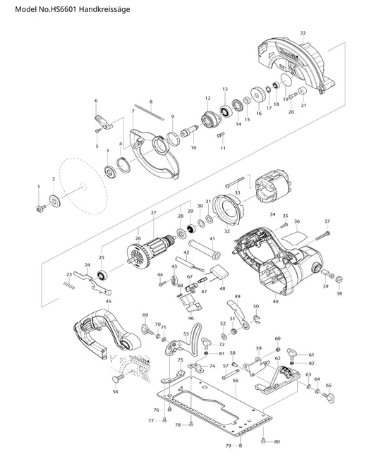 Makita HS6601 Ersatzteile