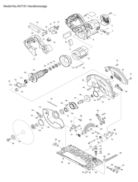 Makita HS7101 Ersatzteile