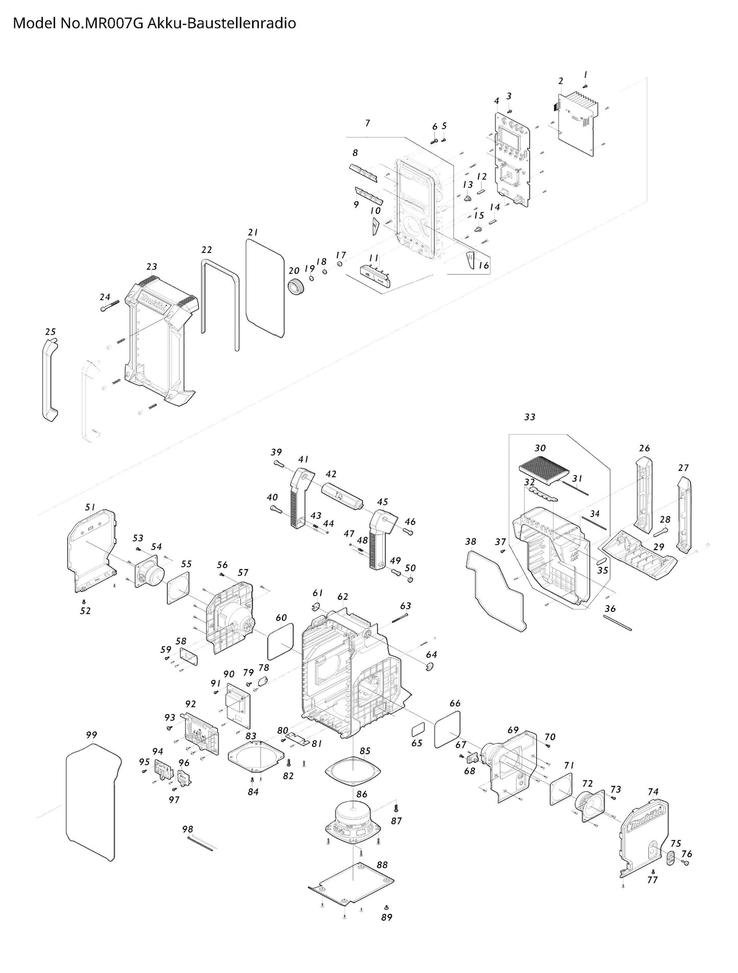 Makita MR007G Ersatzteile