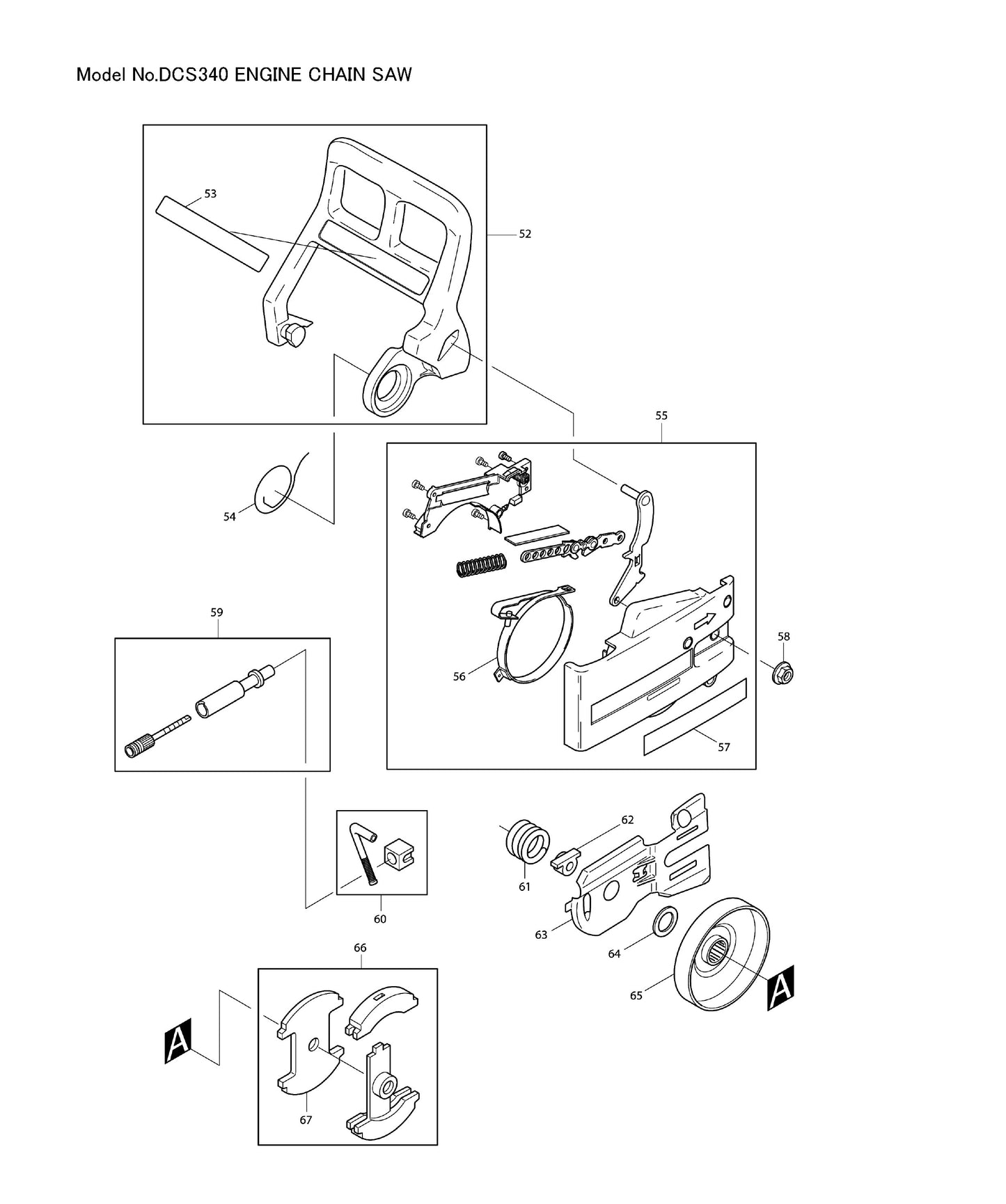 Makita DCS340 Ersatzteile