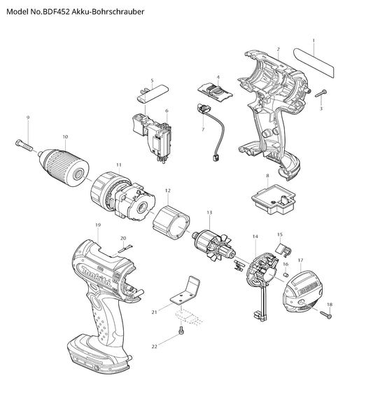 Makita BDF452 Ersatzteile