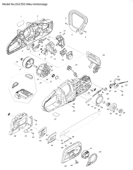 Makita DUC353 Ersatzteile
