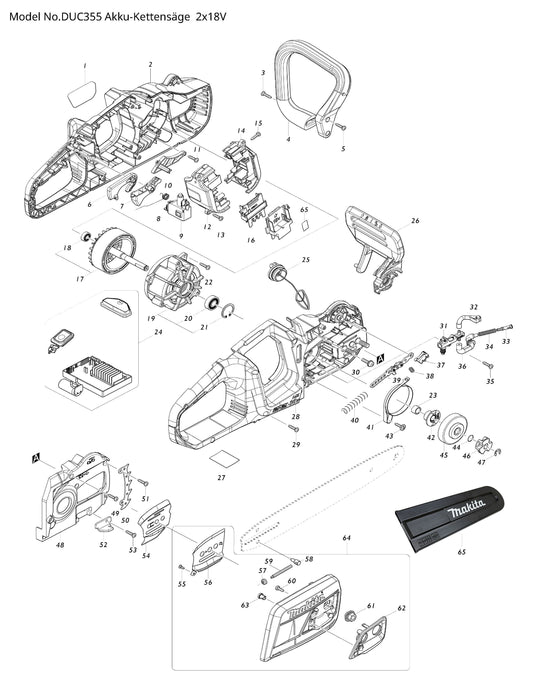 Makita DUC355 Ersatzteile