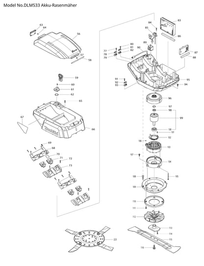 Makita DLM533 Ersatzteile