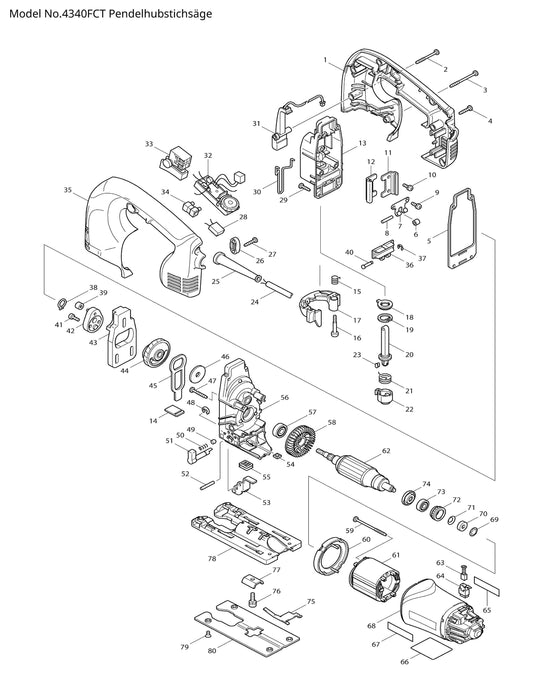 Makita 4340FCT Ersatzteile