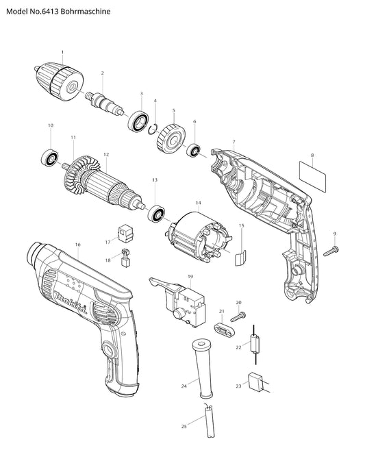 Makita 6413 Ersatzteile