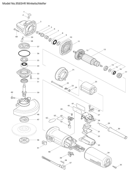 Makita 9565HR Ersatzteile