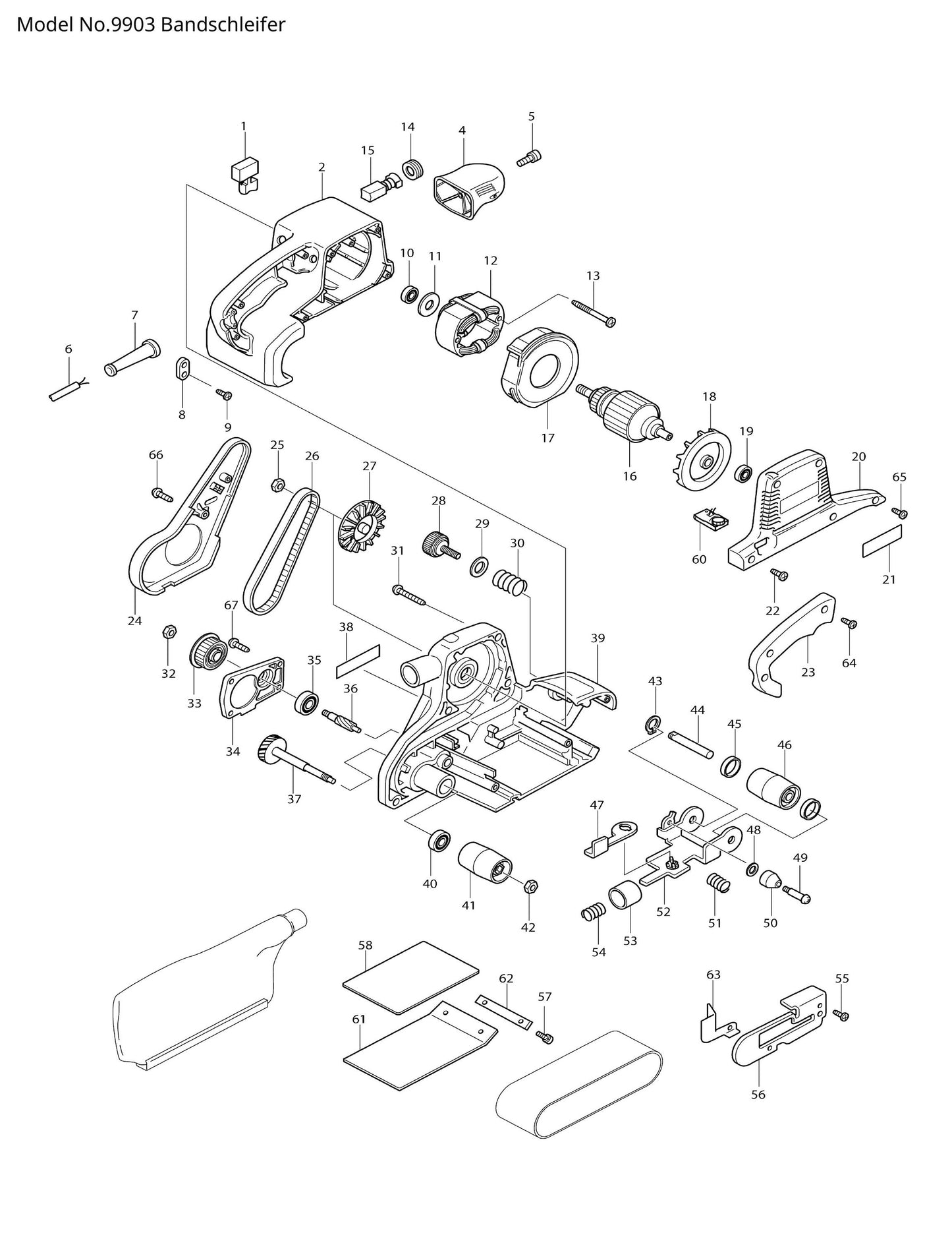 Makita 9903 Ersatzteile