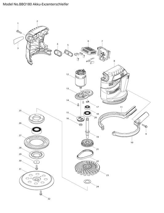 Makita BBO180 Ersatzteile