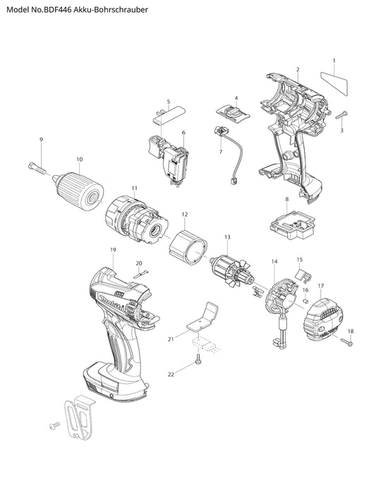 Makita BDF446 Ersatzteile