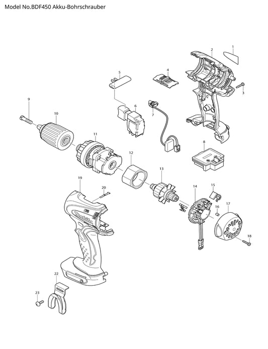Makita BDF450 Ersatzteile