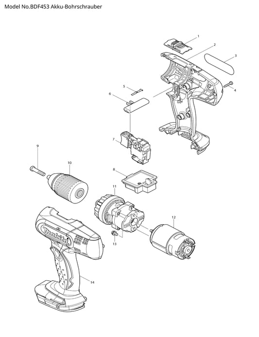 Makita BDF453 Ersatzteile