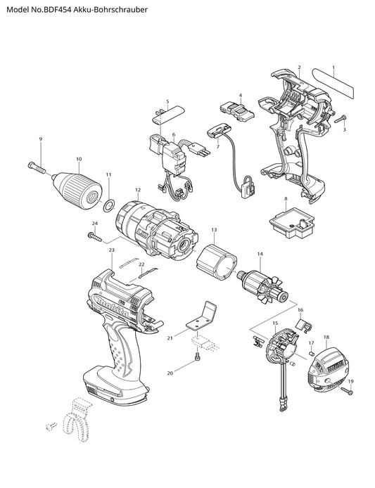 Makita BDF454 Ersatzteile