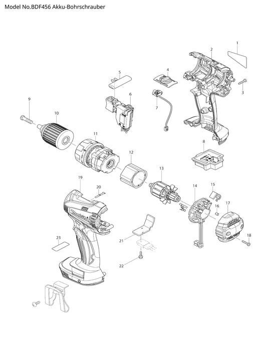 Makita BDF456 Ersatzteile