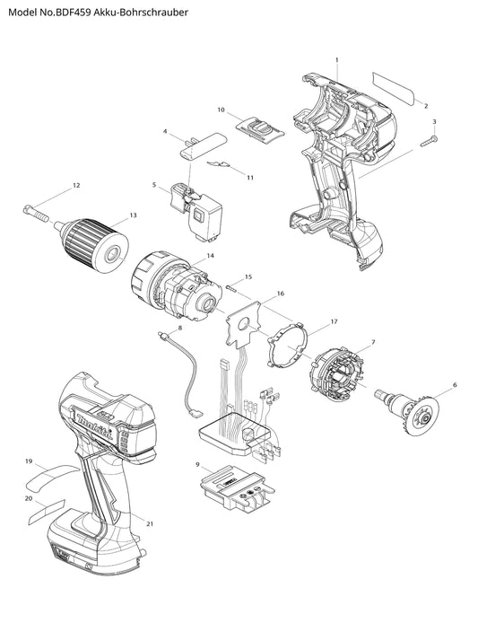 Makita BDF459 Ersatzteile