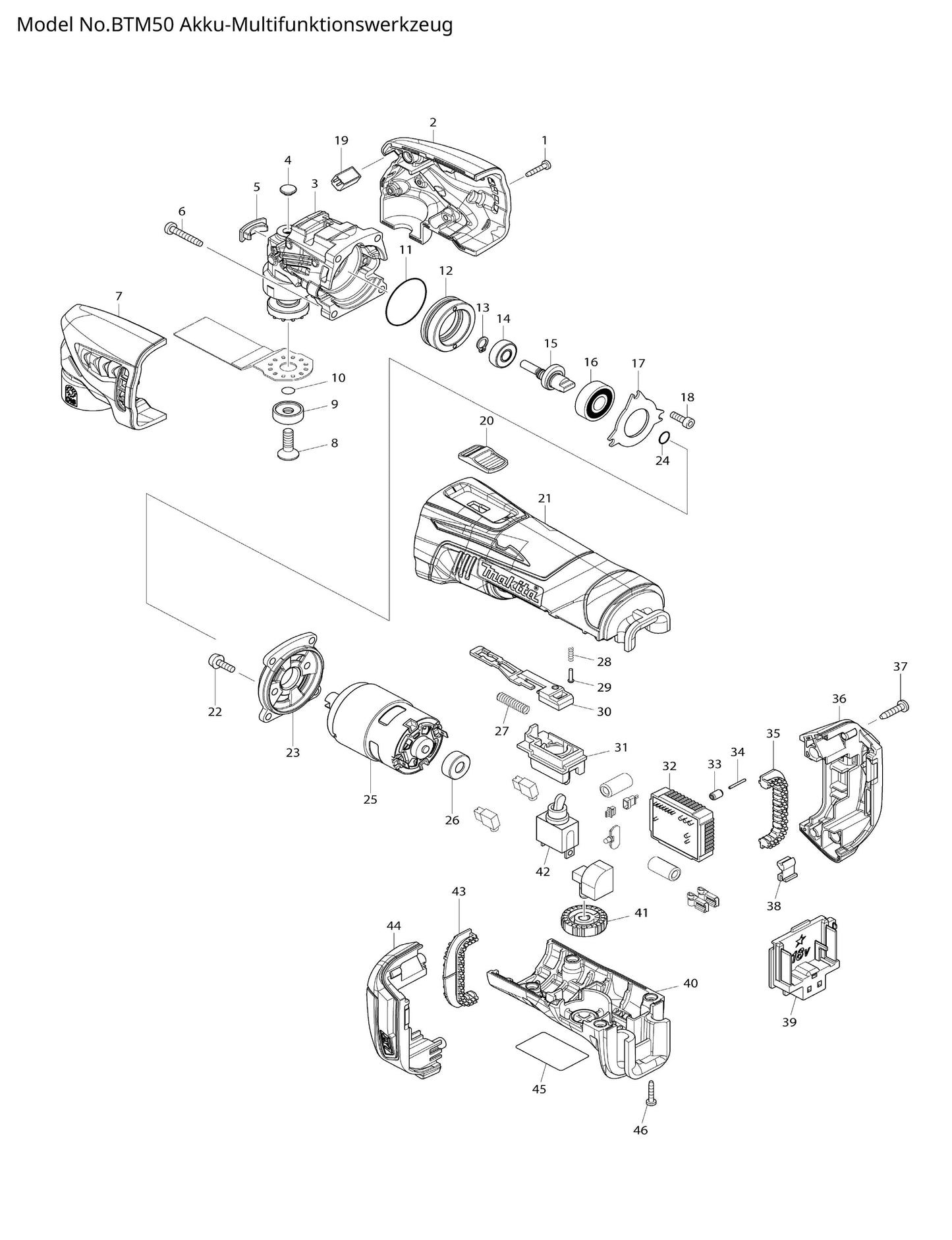 Makita BTM50 Ersatzteile