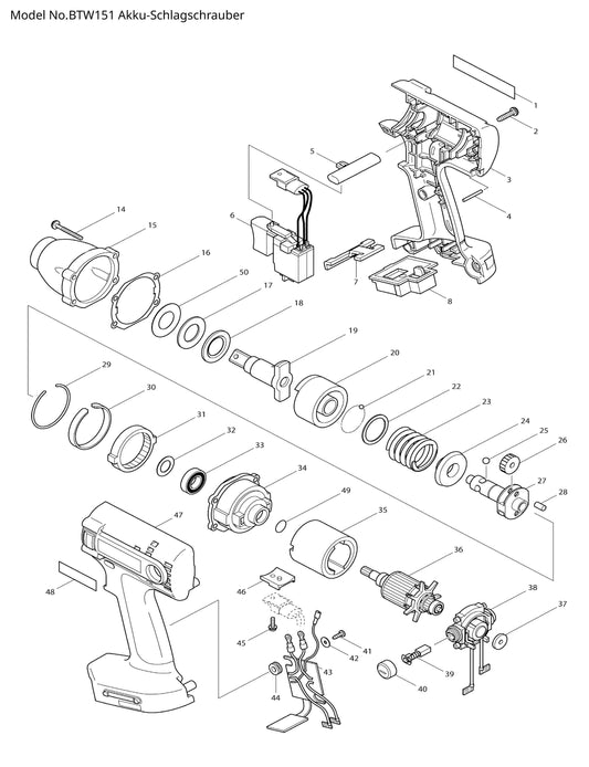 Makita BTW151 Ersatzteile