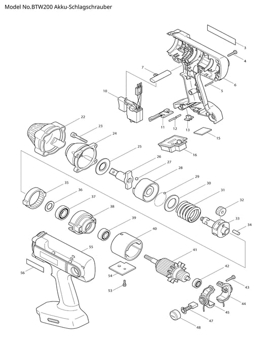 Makita BTW200 Ersatzteile