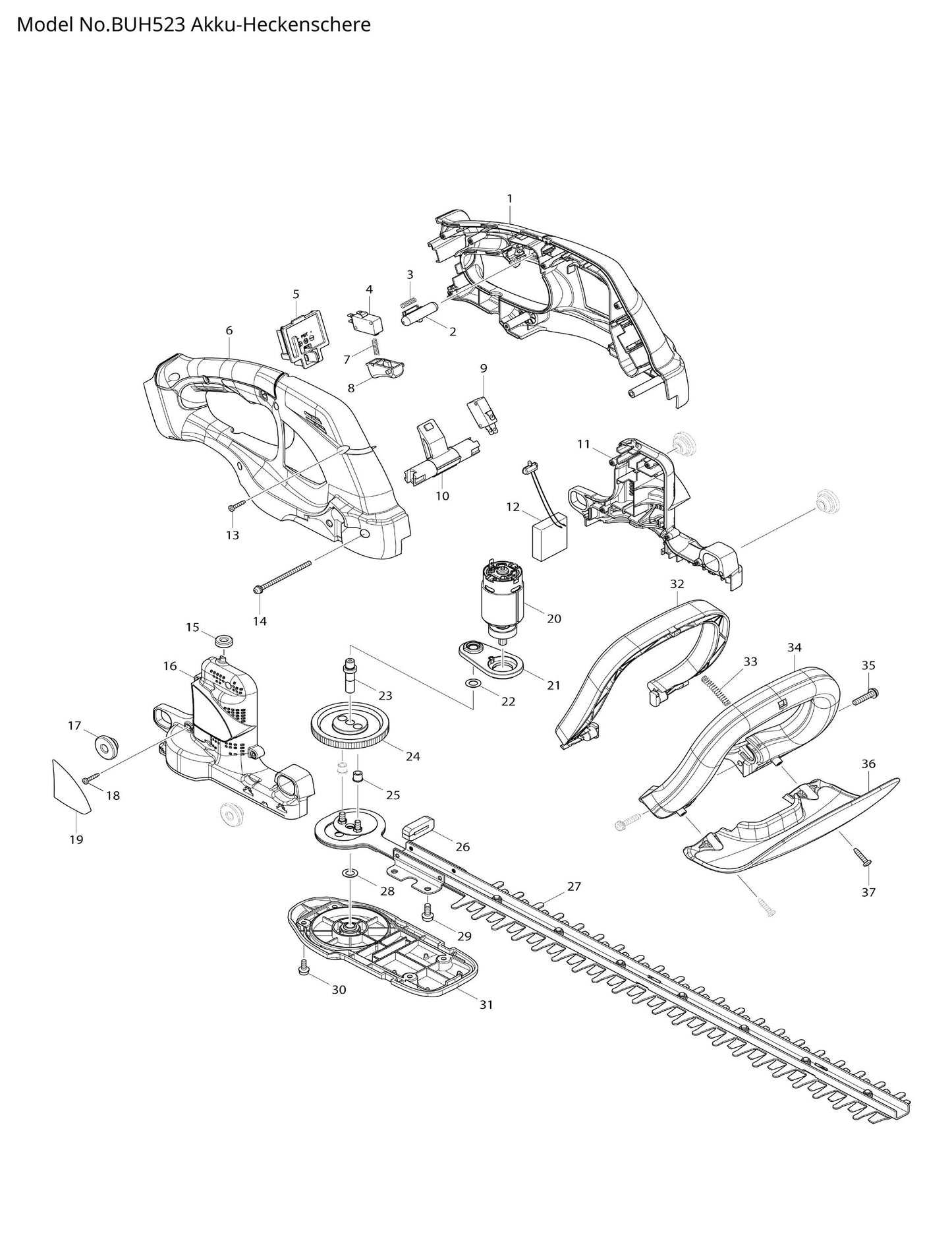 Makita BUH523 Ersatzteile