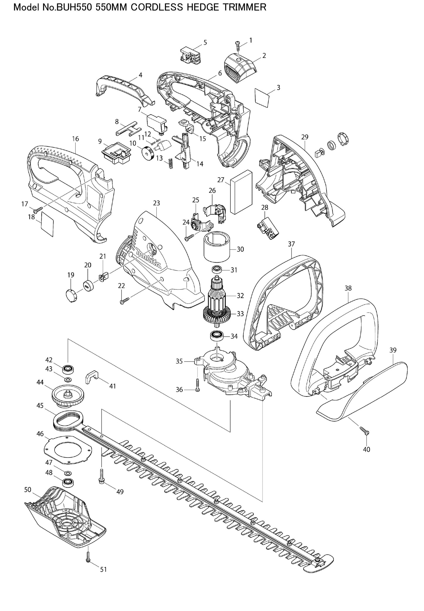 Makita BUH550 Ersatzteile