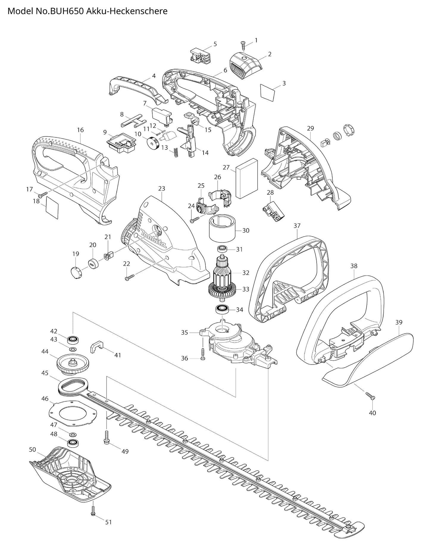 Makita BUH650 Ersatzteile