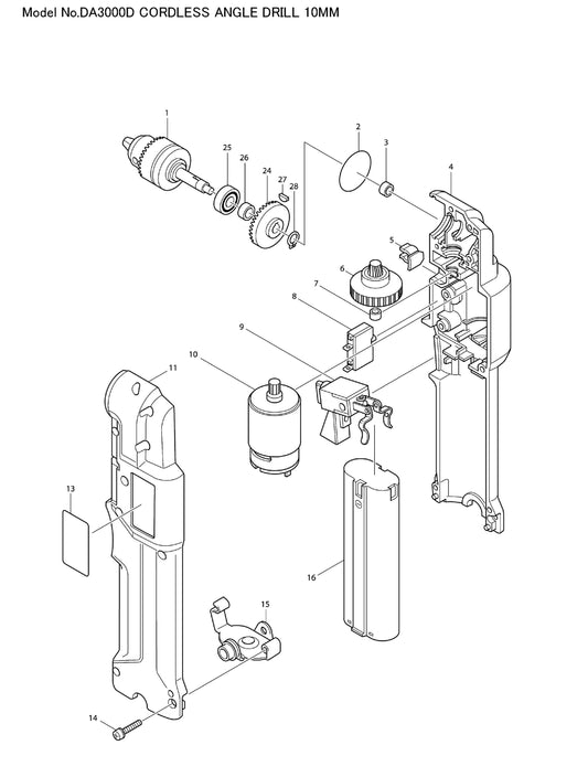 Makita DA3000D Ersatzteile