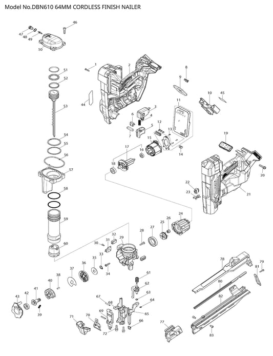 Makita DBN610 Ersatzteile