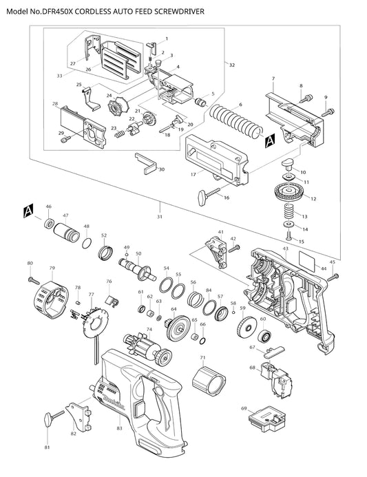 Makita DFR450 Ersatzteile