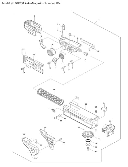 Makita DFR551 Ersatzteile