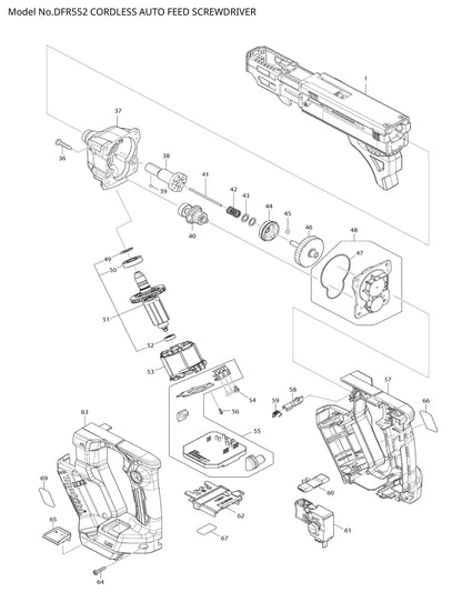 Makita DFR552 Ersatzteile