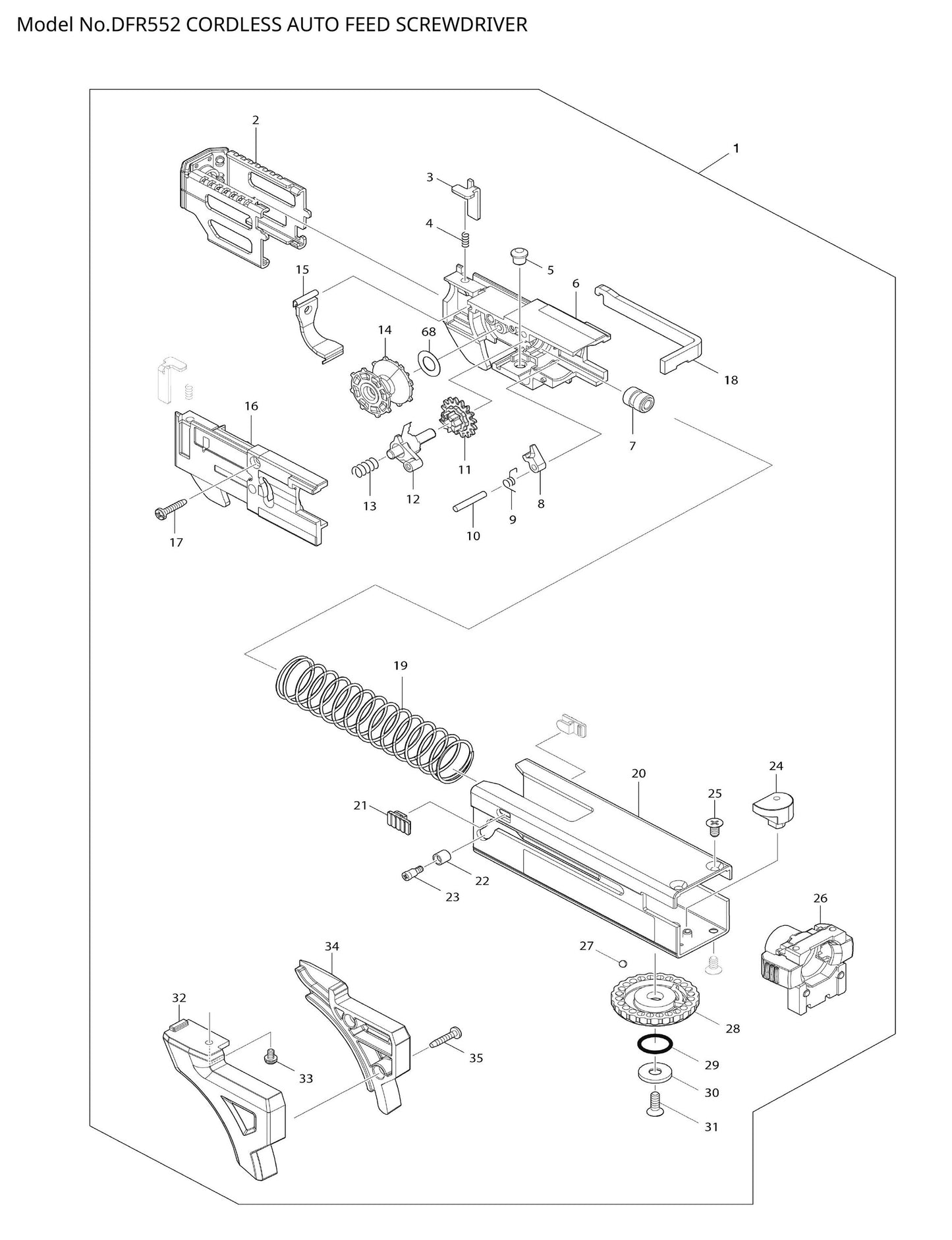 Makita DFR552 Ersatzteile
