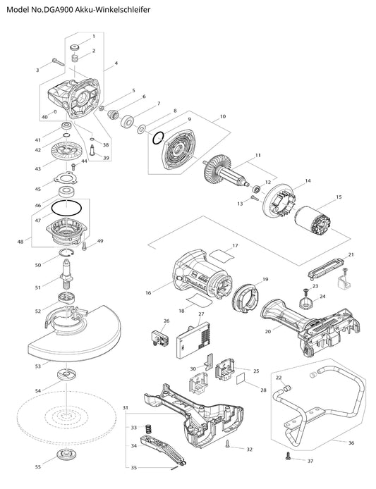 Makita DGA900 Ersatzteile