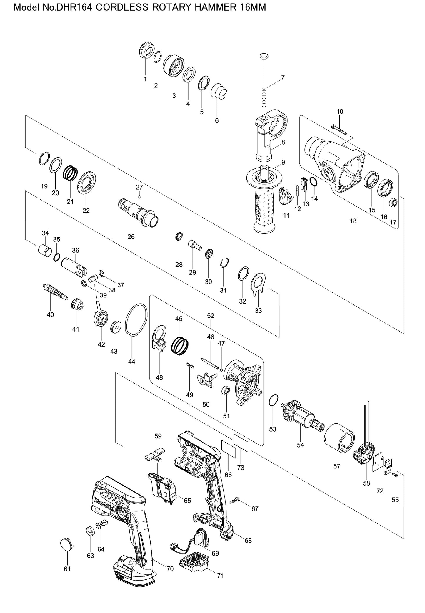Makita DHR164 Ersatzteile