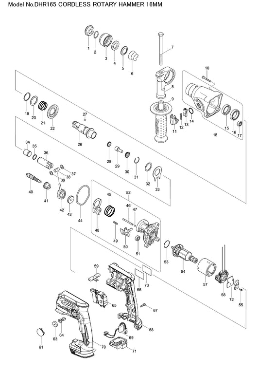 Makita DHR165 Ersatzteile
