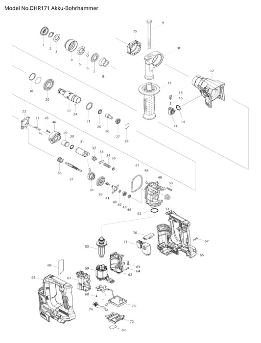 Makita DHR171 Ersatzteile
