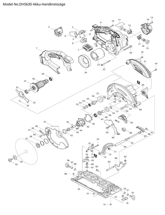 Makita DHS630 Ersatzteile