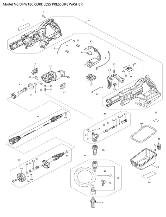 Makita DHW180 Ersatzteile