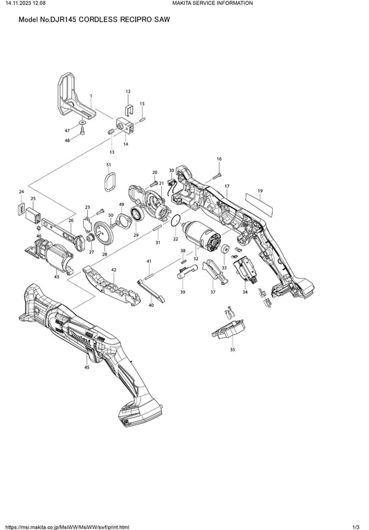 Makita DJR145 Ersatzteile