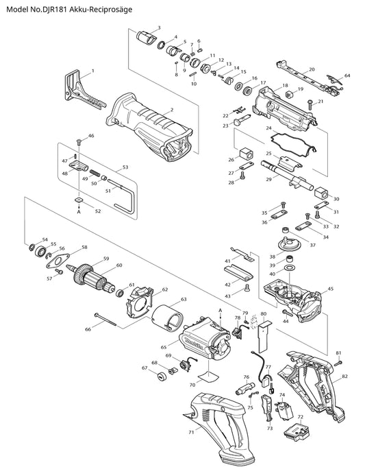 Makita DJR181 Ersatzteile