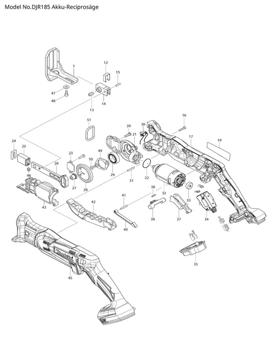 Makita DJR185 Ersatzteile