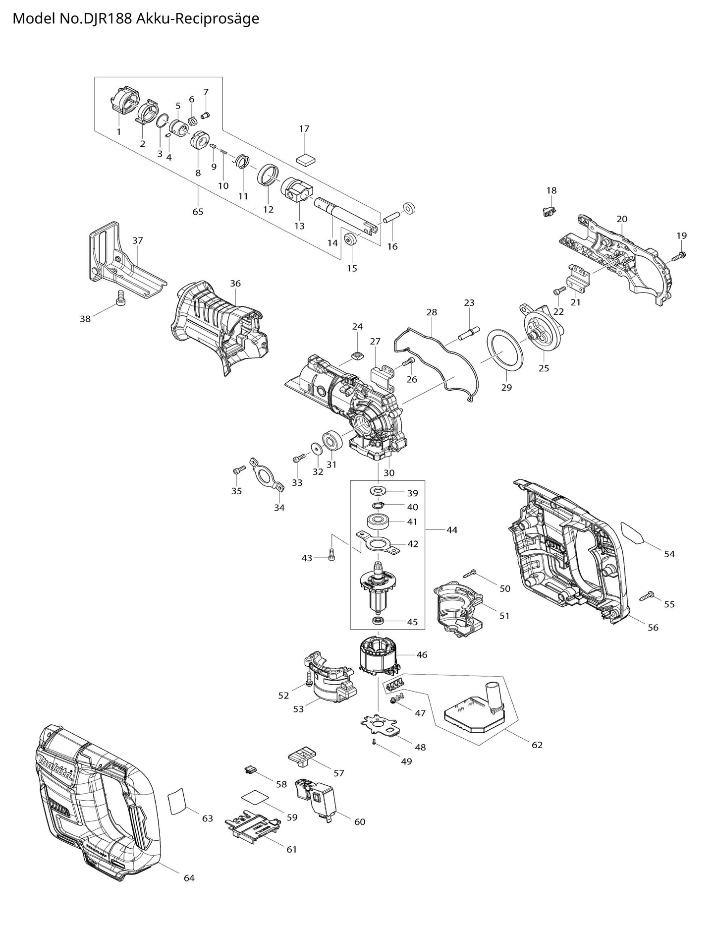 Makita DJR188 Ersatzteile