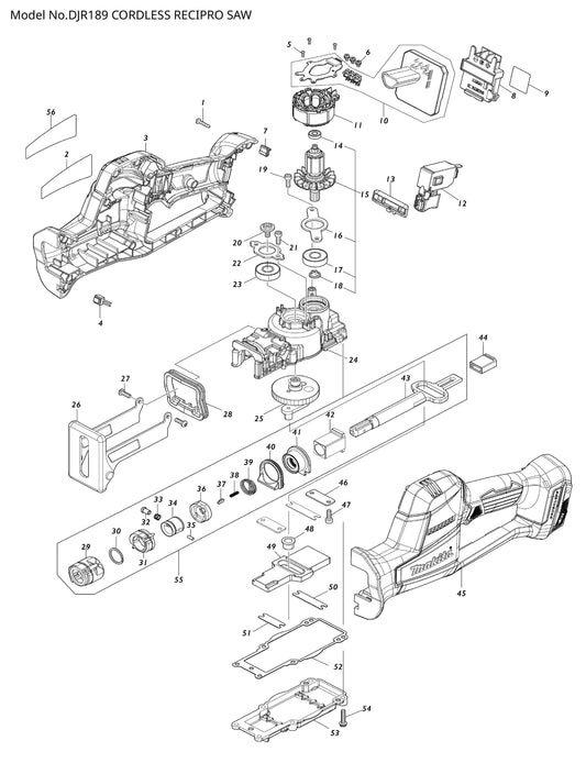 Makita DJR189 Ersatzteile