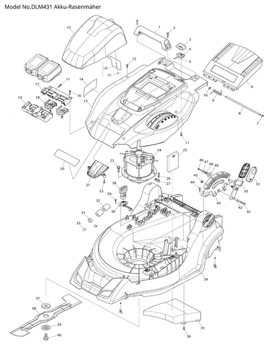 Makita DLM431 Ersatzteile
