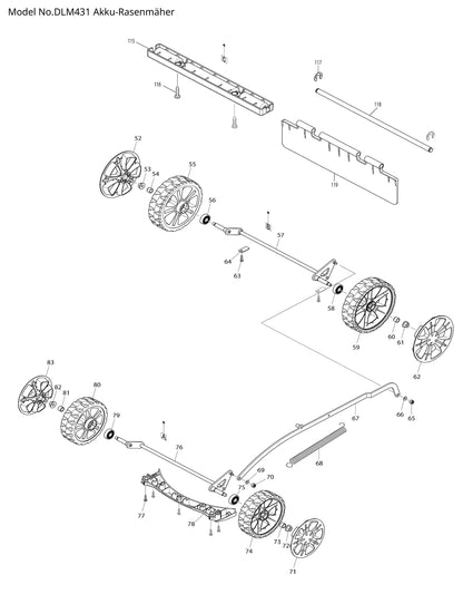 Makita DLM431 Ersatzteile